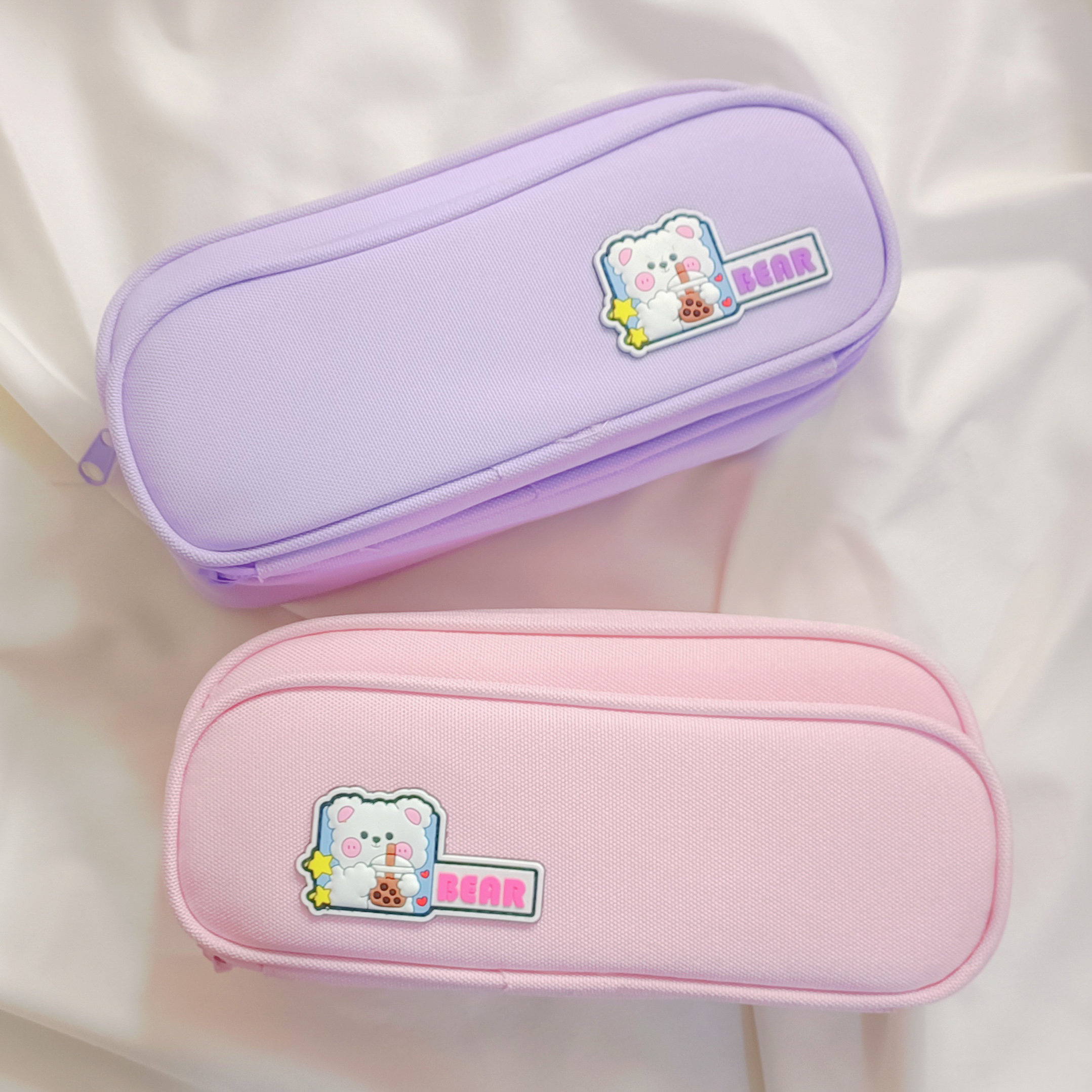 جامدادی 2 زیپ پاستلی